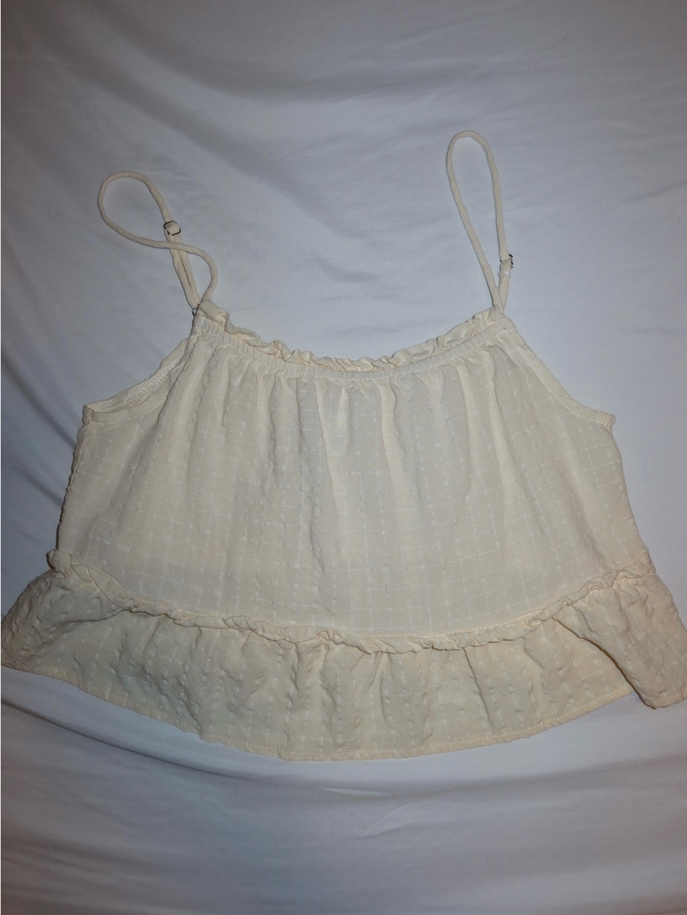 URBAN Romantics Cream Ruffle Spaghetti Strap Cami
